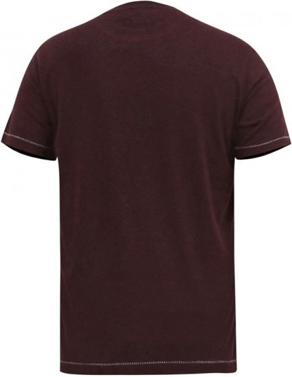 D555 DIVISION Official Pink Floyd Printed T-Shirt Burgundy - Kratke Majice - Moške kratke majice za močnejše postave