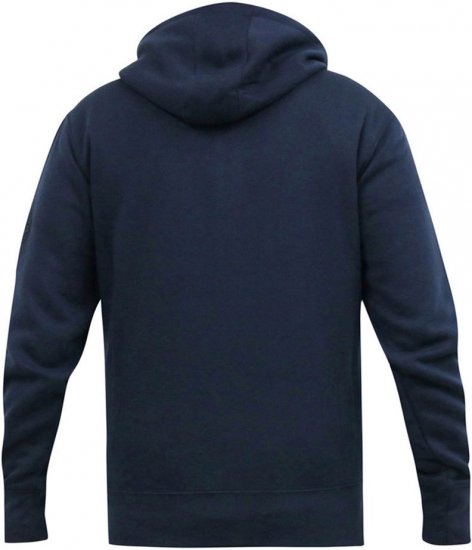 D555 GABRIEL Couture Zip Through Hoody With Reversible Zips Navy - Puloverji & jopice - Moški Puloverji & Jopice za Močnejše Postave