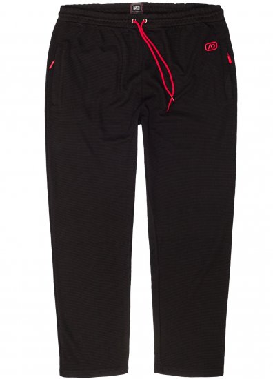 Adamo Matteo Ottoman Sweatpants Black - Trenirke & kratke trenirke - Moške Trenirke za Močnejše Postave