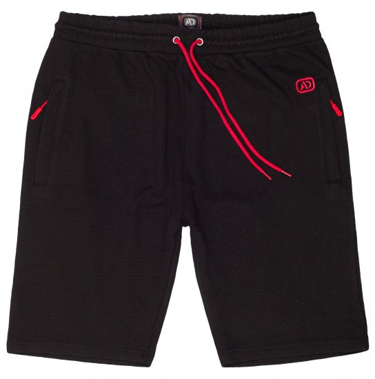 Adamo Marcel Ottoman Sweatshorts Black - Trenirke & kratke trenirke - Moške Trenirke za Močnejše Postave