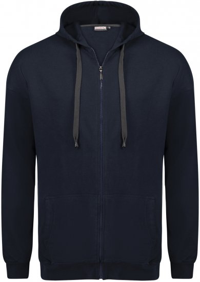 Adamo Athen Hoodie with Zipper Navy - Puloverji & jopice - Moški Puloverji & Jopice za Močnejše Postave
