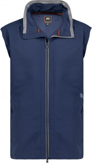 Adamo Orlando Fitness Vest Full Zipper Navy - Športna & zunanja oblačila - Moška Športna Oblačila za Močnejše postave