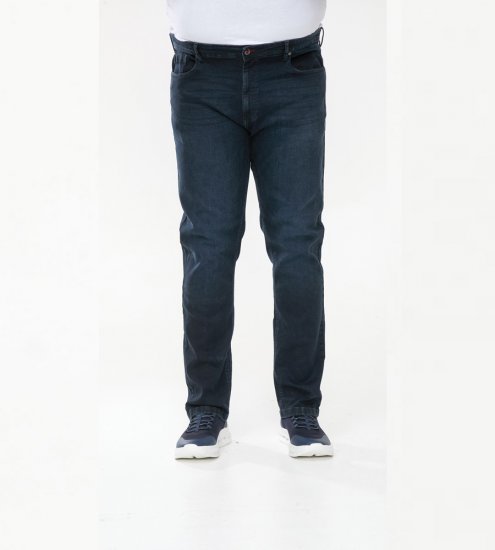 D555 Daniel Tapered Fit Stretch Jeans Blue/Black Wash - Kavbojke & hlače - Moške Kavbojke in Hlače za Močnejše Postave