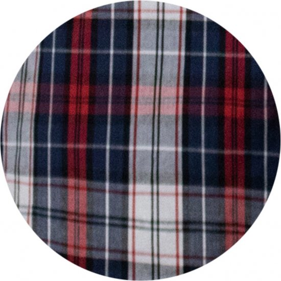 D555 Shields Button Down Collar Short Sleeve Shirt With Pocket Red Check - Srajce - Moške srajce za Močnejše Postave
