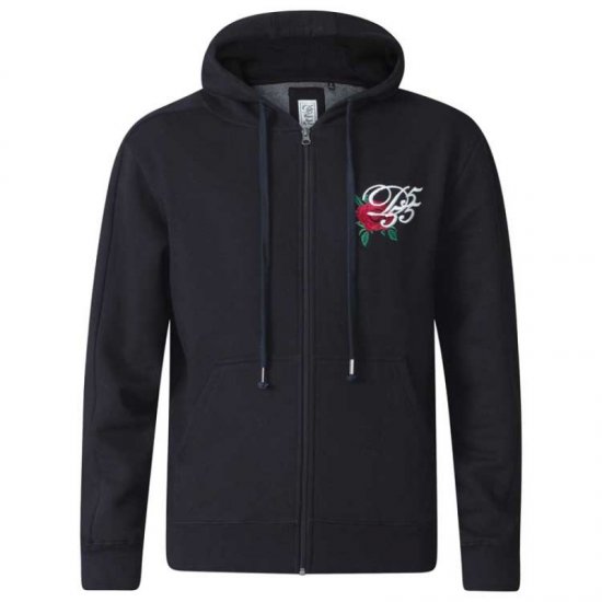 D555 Verlin Couture Full Zip Hoodie Black - Puloverji & jopice - Moški Puloverji & Jopice za Močnejše Postave