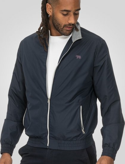D555 Ealing Lightweight Zip Through Jacket With Zip Pockets Navy - Jakne - Moške bunde za Močnejše Postave
