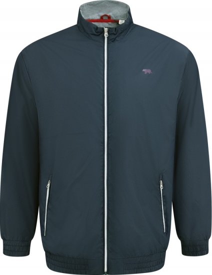 D555 Ealing Lightweight Zip Through Jacket With Zip Pockets Navy - Jakne - Moške bunde za Močnejše Postave