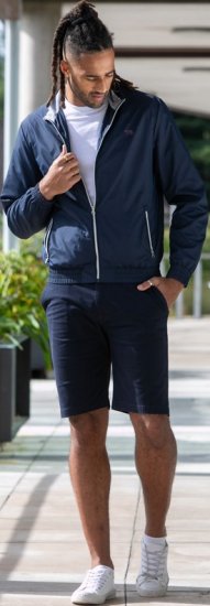 D555 Ealing Lightweight Zip Through Jacket With Zip Pockets Navy - Jakne - Moške bunde za Močnejše Postave