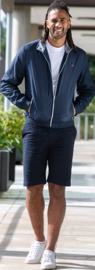 D555 Ealing Lightweight Zip Through Jacket With Zip Pockets Navy - Jakne - Moške bunde za Močnejše Postave