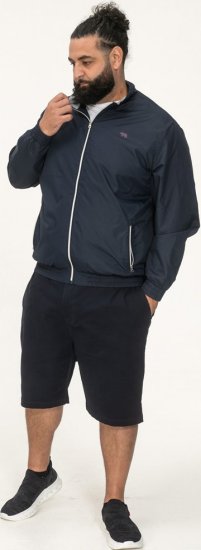 D555 Ealing Lightweight Zip Through Jacket With Zip Pockets Navy - Jakne - Moške bunde za Močnejše Postave