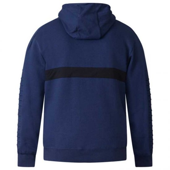 D555 Sergio Half Zip Hoodie Navy - Puloverji & jopice - Moški Puloverji & Jopice za Močnejše Postave