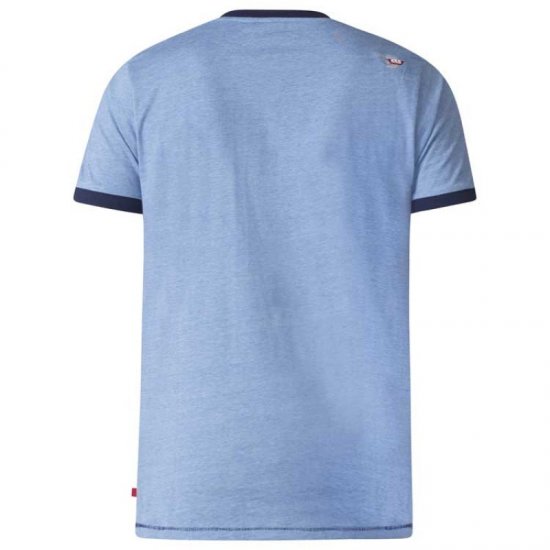 D555 Howie Fine Stripe T-shirt Blue - Kratke Majice - Moške kratke majice za močnejše postave
