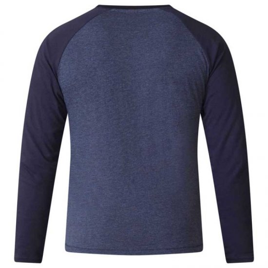 D555 Neill Long Sleeve T-shirt Navy - Kratke Majice - Moške kratke majice za močnejše postave