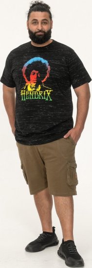 D555 Hendrix Official Jimi Hendrix Printed Crew Neck T-Shirt Black Reno - Majice z glasbenimi skupinami - 