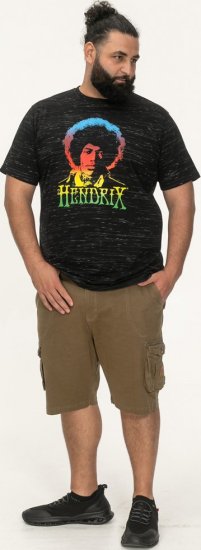 D555 Hendrix Official Jimi Hendrix Printed Crew Neck T-Shirt Black Reno - Majice z glasbenimi skupinami - 