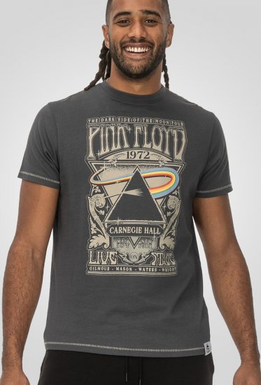 D555 HANLEY Official Pink Floyd Crew Neck T-Shirt Dark Grey - Kratke Majice - Moške kratke majice za močnejše postave