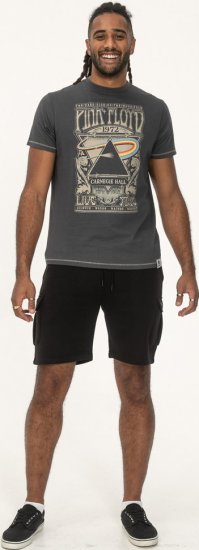 D555 HANLEY Official Pink Floyd Crew Neck T-Shirt Dark Grey - Kratke Majice - Moške kratke majice za močnejše postave
