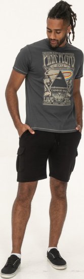 D555 HANLEY Official Pink Floyd Crew Neck T-Shirt Dark Grey - Kratke Majice - Moške kratke majice za močnejše postave