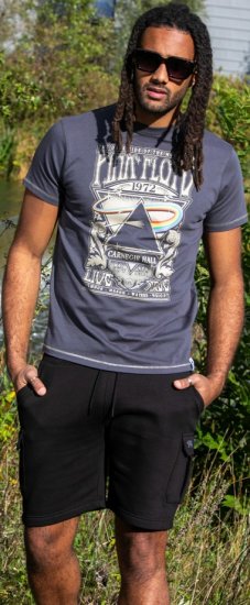 D555 HANLEY Official Pink Floyd Crew Neck T-Shirt Dark Grey - Kratke Majice - Moške kratke majice za močnejše postave