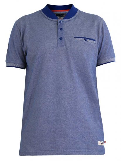 D555 Owen Colorless Polo Blue - Polo majice - Moške Polo Majice za Močnejše Postave