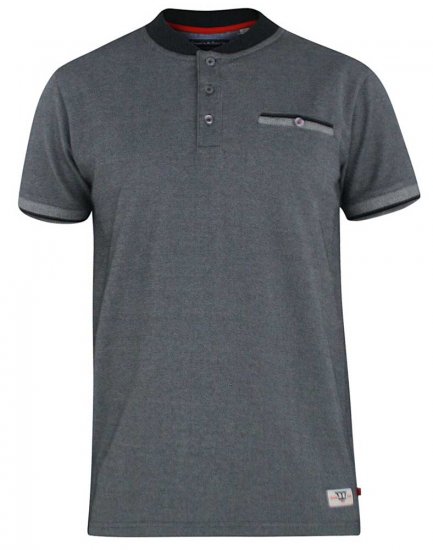 D555 Owen Colorless Polo Charcoal - Polo majice - Moške Polo Majice za Močnejše Postave