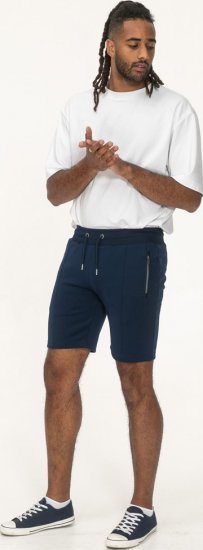 D555 Spalding Elasticated Waist Interlock Shorts Navy - Trenirke & kratke trenirke - Moške Trenirke za Močnejše Postave