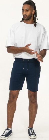 D555 Spalding Elasticated Waist Interlock Shorts Navy - Trenirke & kratke trenirke - Moške Trenirke za Močnejše Postave
