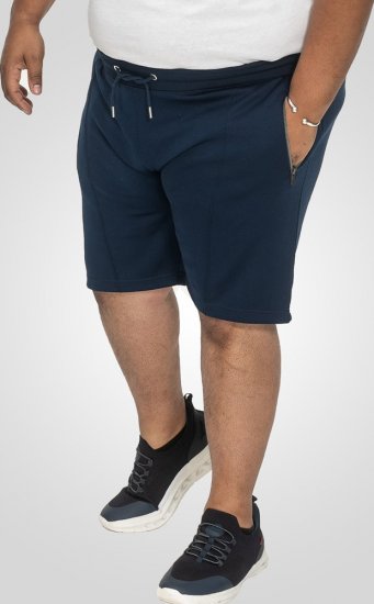 D555 Spalding Elasticated Waist Interlock Shorts Navy - Trenirke & kratke trenirke - Moške Trenirke za Močnejše Postave