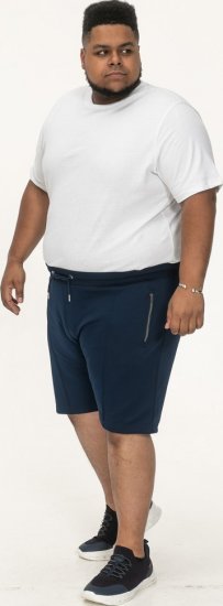 D555 Spalding Elasticated Waist Interlock Shorts Navy - Trenirke & kratke trenirke - Moške Trenirke za Močnejše Postave