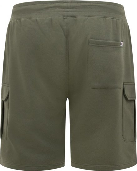 D555 Wigan 1 Elasticated Waist Fleece Cargo Shorts Khaki - Trenirke & kratke trenirke - Moške Trenirke za Močnejše Postave