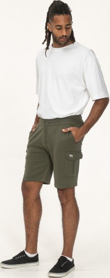 D555 Wigan 1 Elasticated Waist Fleece Cargo Shorts Khaki - Trenirke & kratke trenirke - Moške Trenirke za Močnejše Postave