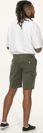 D555 Wigan 1 Elasticated Waist Fleece Cargo Shorts Khaki - Trenirke & kratke trenirke - Moške Trenirke za Močnejše Postave