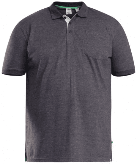 D555 Grant Polo Shirt Charcoal - Polo majice - Moške Polo Majice za Močnejše Postave