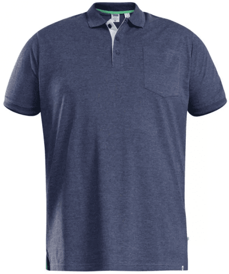 D555 Grant Polo Shirt Denim Blue - Polo majice - Moške Polo Majice za Močnejše Postave