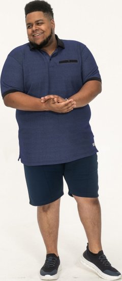 D555 Newcastle Polo Shirt Grey - Polo majice - Moške Polo Majice za Močnejše Postave