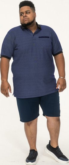 D555 Newcastle Polo Shirt Grey - Polo majice - Moške Polo Majice za Močnejše Postave