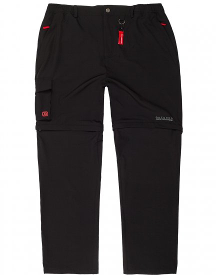 Adamo Tobias Outdoor Zipp-off Pants Black - Športna & zunanja oblačila - Moška Športna Oblačila za Močnejše postave