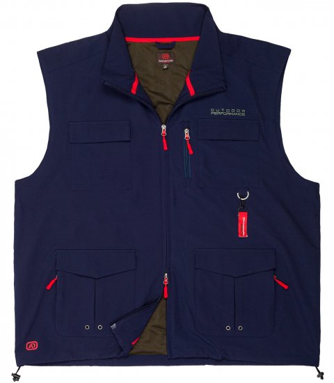 Adamo Tommy Outdoor Vest Navy - Športna & zunanja oblačila - Moška Športna Oblačila za Močnejše postave