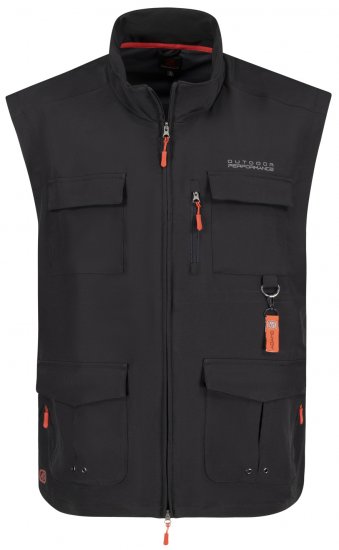 Adamo Tommy Outdoor Vest Black - Športna & zunanja oblačila - Moška Športna Oblačila za Močnejše postave