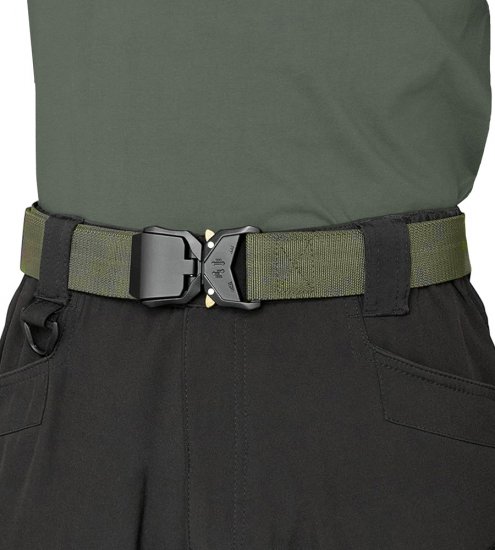 D555 Dale Tactical Stretch Webbing Belt with Heavy Duty Quick Release Buckle Khaki - Pasovi - Moški Pasovi Večje Velikosti