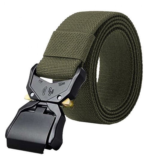 D555 Dale Tactical Stretch Webbing Belt with Heavy Duty Quick Release Buckle Khaki - Pasovi - Moški Pasovi Večje Velikosti