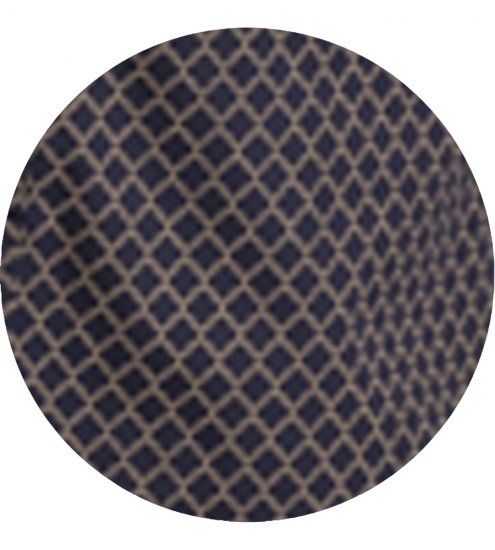 D555 Sheffield Long Sleeve AOP Micro Gold Shirt Navy - Srajce - Moške srajce za Močnejše Postave