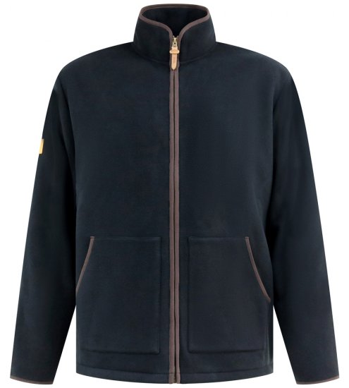 D555 Louth Micro Fleece Jacket with Sherpa Lining Black - Jakne - Moške bunde za Močnejše Postave