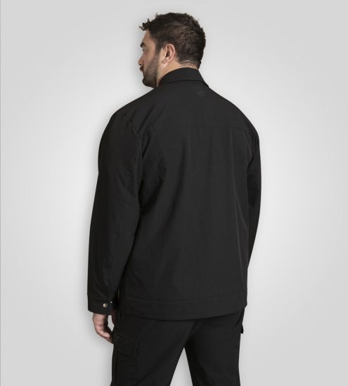 D555 Wimbledon Couture Stretch Jacket with Zipper Black - Jakne - Moške bunde za Močnejše Postave