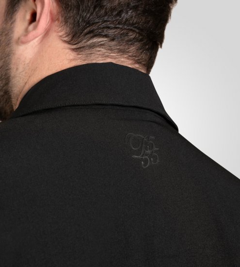 D555 Wimbledon Couture Stretch Jacket with Zipper Black - Jakne - Moške bunde za Močnejše Postave