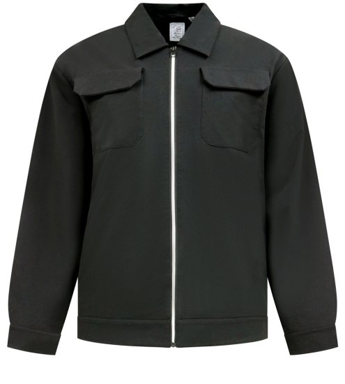 D555 Wimbledon Couture Stretch Jacket with Zipper Black - Jakne - Moške bunde za Močnejše Postave
