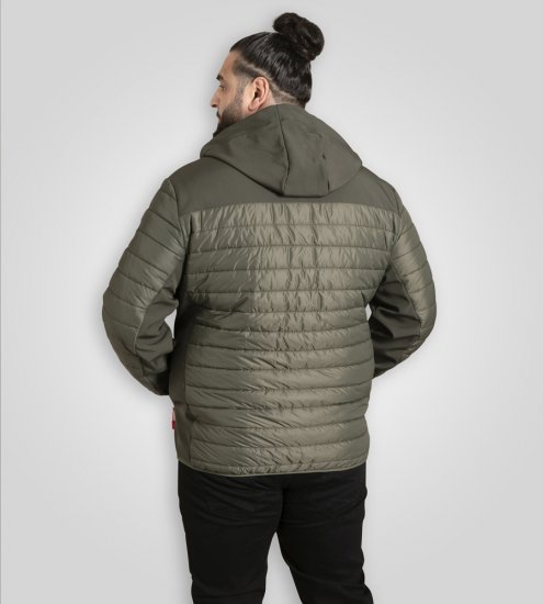 D555 Northfield Hybrid softshell jakna s kapuco kaki - Jakne - Moške bunde za Močnejše Postave