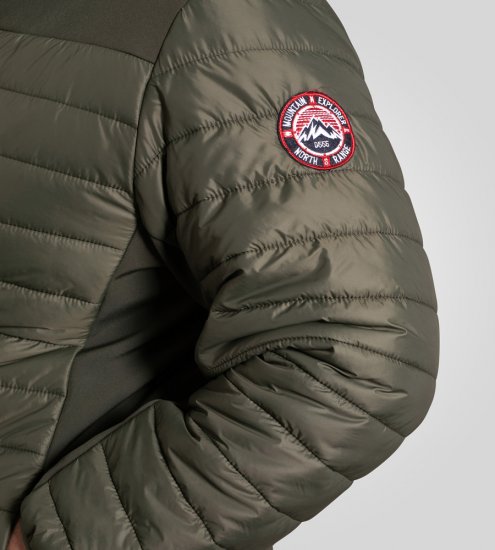 D555 Northfield Hybrid softshell jakna s kapuco kaki - Jakne - Moške bunde za Močnejše Postave