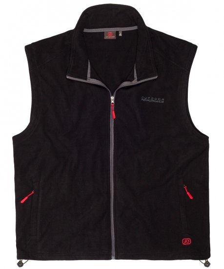 Adamo Montreal Fleece Vest Black - Športna & zunanja oblačila - Moška Športna Oblačila za Močnejše postave