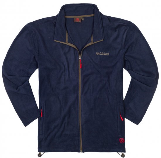 Adamo Toronto Fleece Jacket Navy - Športna & zunanja oblačila - Moška Športna Oblačila za Močnejše postave